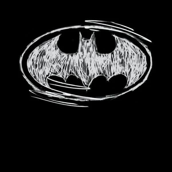 DC Comics Batman Sketch Logo Women's T-Shirt - Black