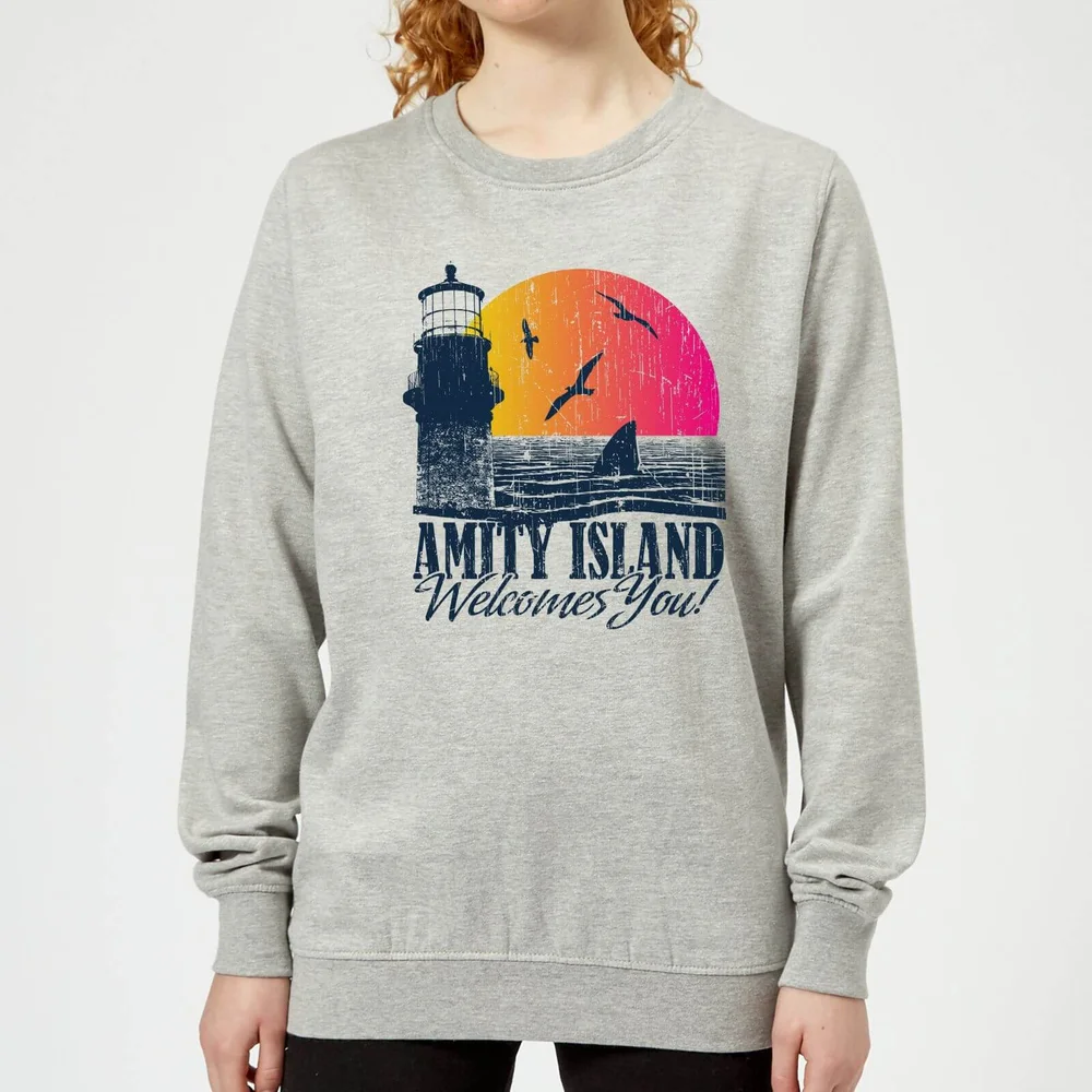 Jaws Welcome To Amity Island Women's Sweatshirt - Grey - 3XL Image 1