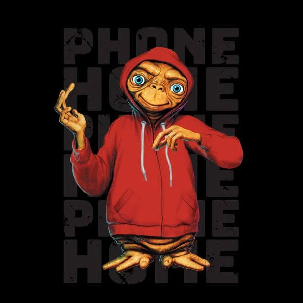 ET Phone Home Stylised Women's T-Shirt - Black