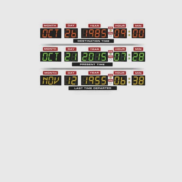 Back To The Future Destination Clock Women's T-Shirt - Grey