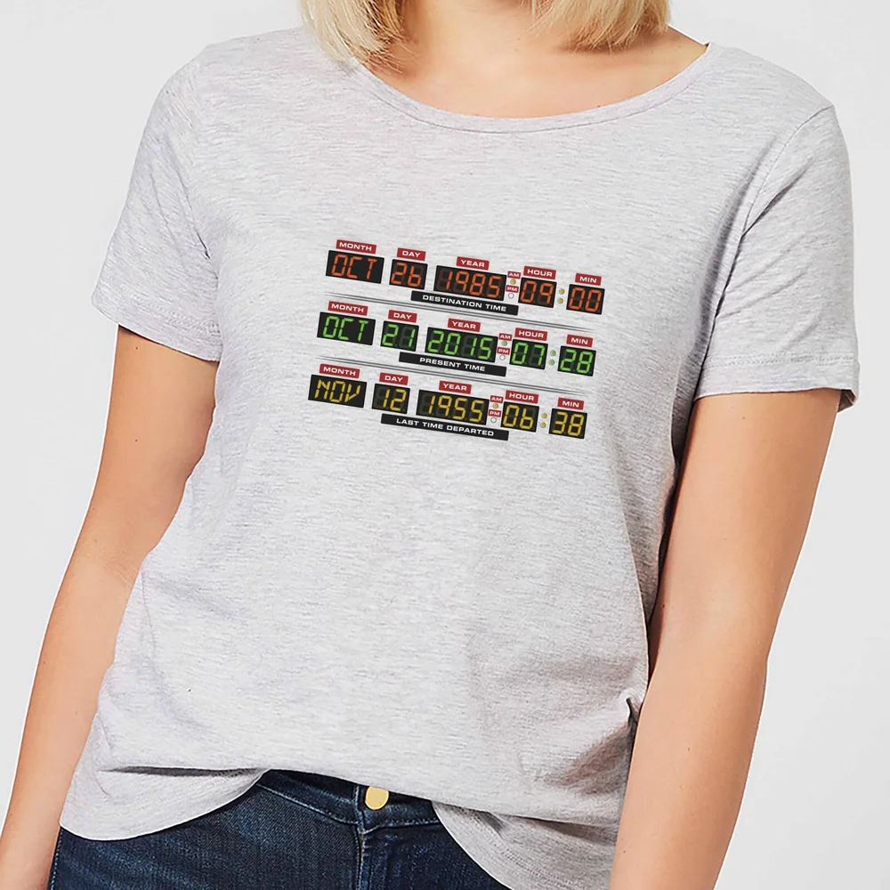 Back To The Future Destination Clock Women's T-Shirt - Grey - S Image 1