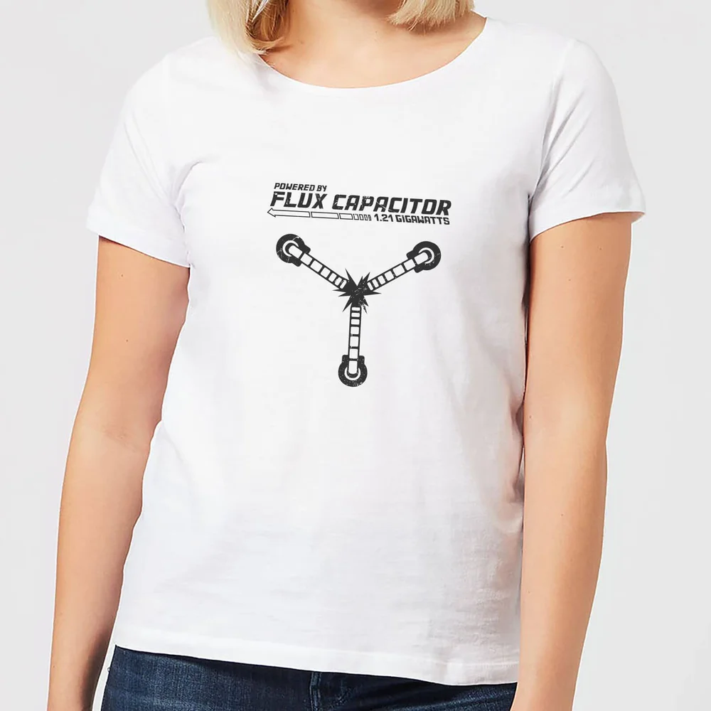 Back To The Future Powered By Flux Capacitor Women's T-Shirt - White - S Image 1