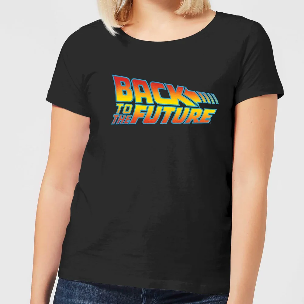 Back To The Future Classic Logo Women's T-Shirt - Black - S Image 1