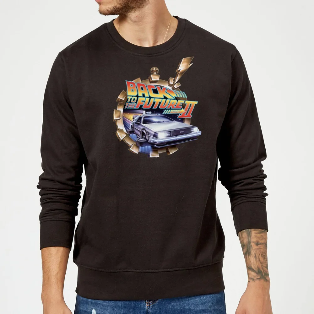 Back To The Future Clockwork Sweatshirt - Black - XL Image 1