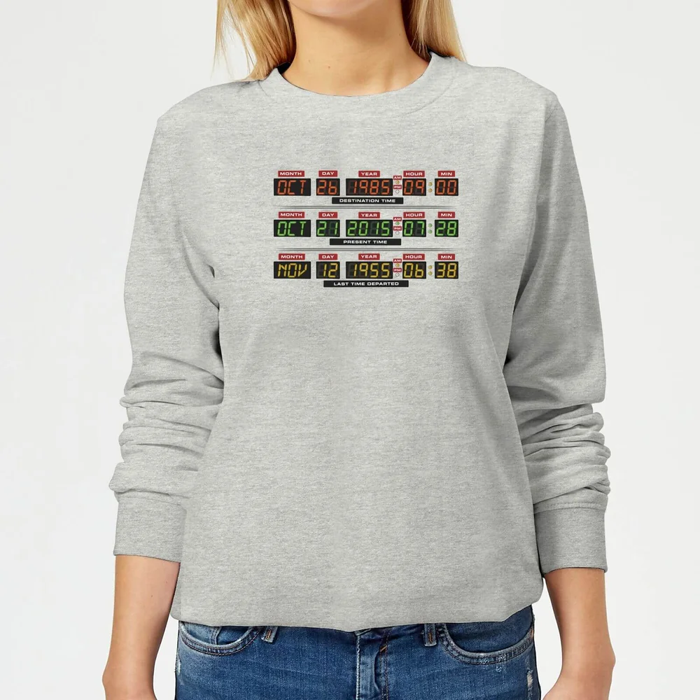 Back To The Future Destination Clock Women's Sweatshirt - Grey - 3XL - Grey Image 1