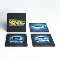 Back To The Future Delorean Time Machine Coaster Set