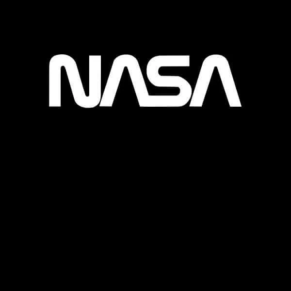 NASA Worm White Logotype Sweatshirt - Black