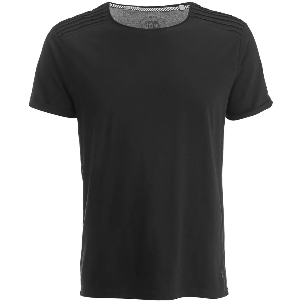 Ringspun Men's Snatch Ribbed Shoulder T-Shirt - Black - S - Black Image 1