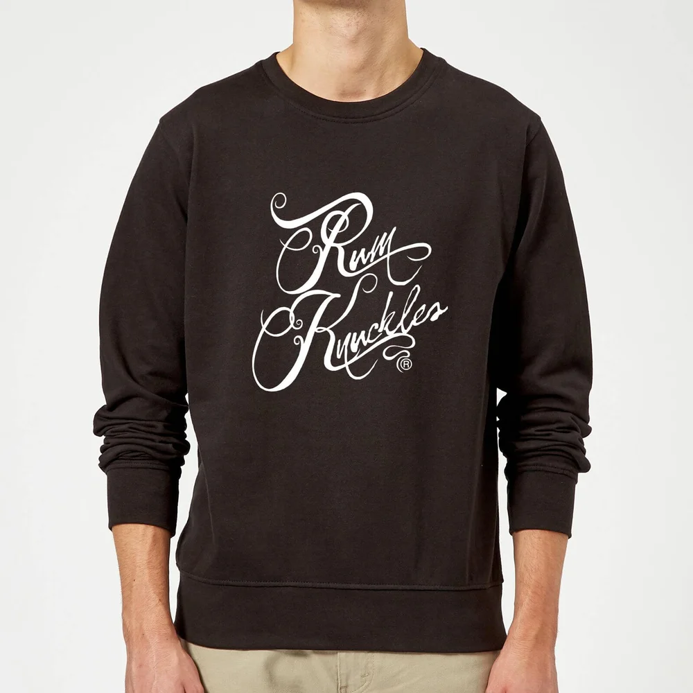 Rum Knuckles Typography Sweatshirt - Black - S - Black Image 1