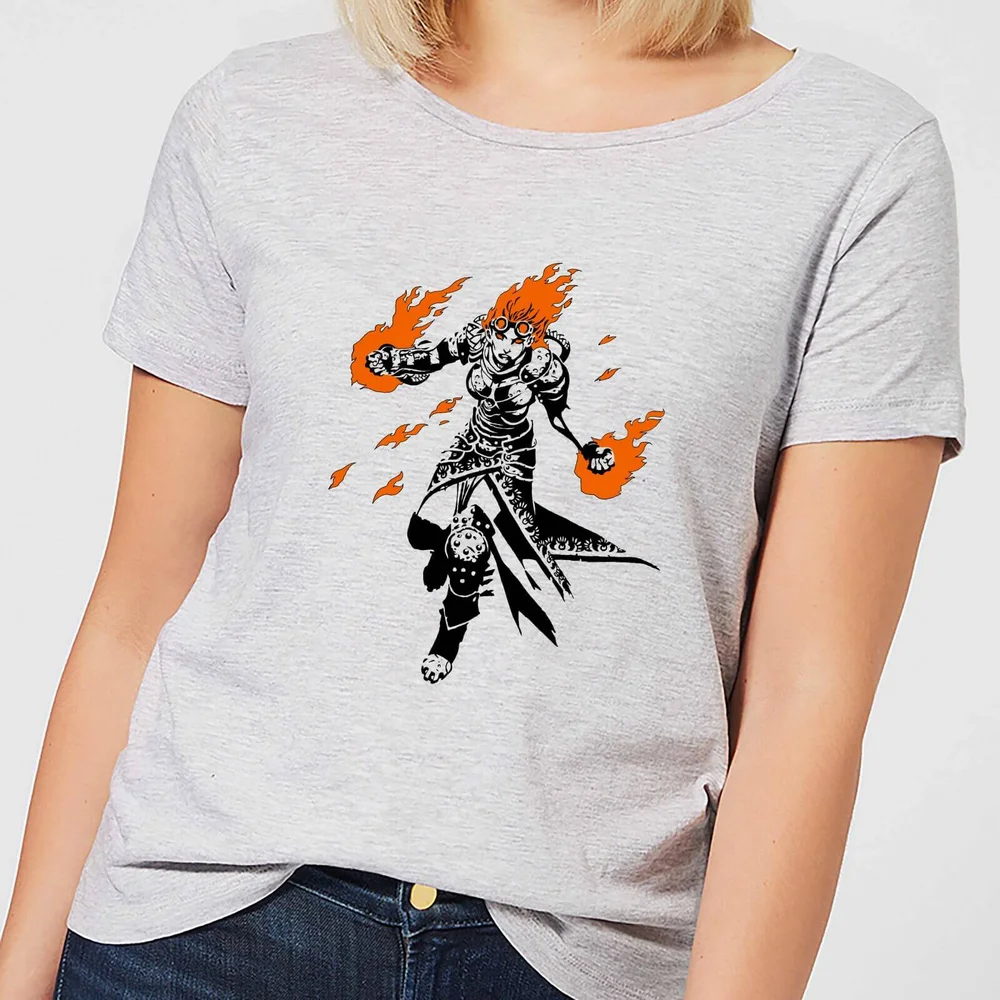 Magic The Gathering Chandra Character Art Women's T-Shirt - Grey - S Image 1