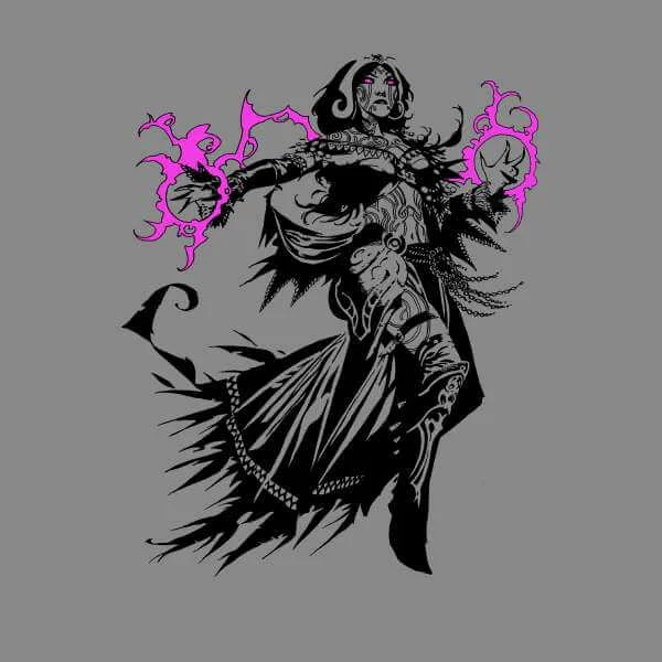 Magic The Gathering Liliana Character Art Sweatshirt - Grey
