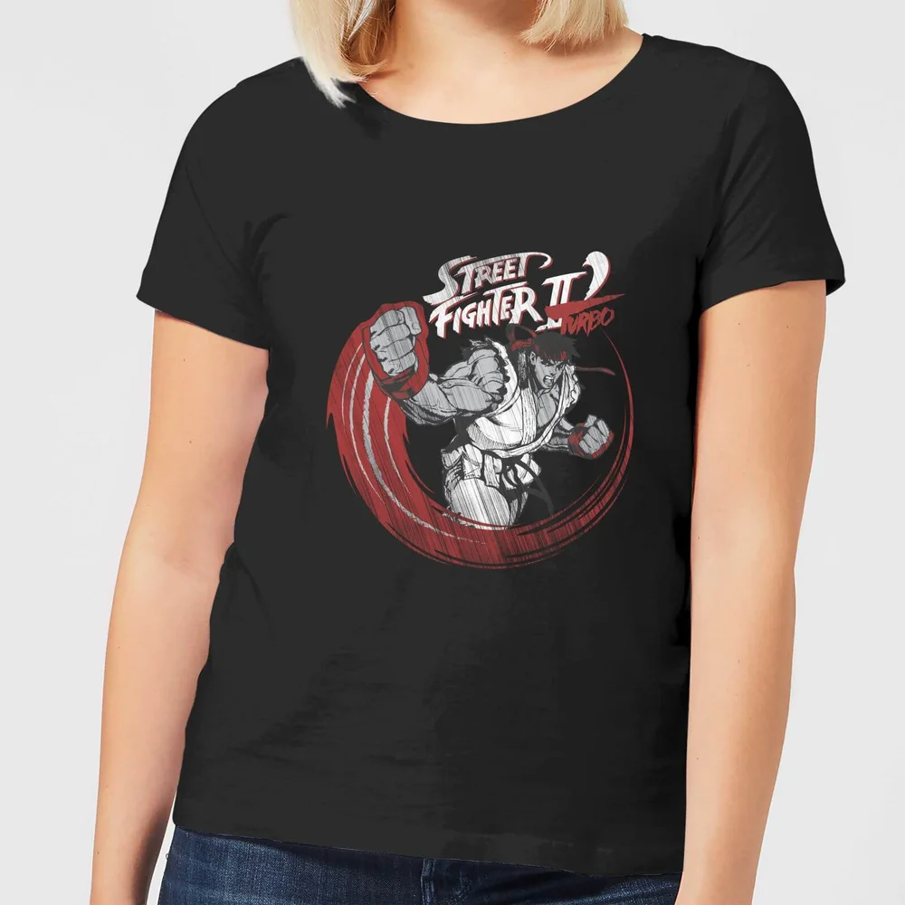 Street Fighter RYU Sketch Women's T-Shirt - Black - S Image 1
