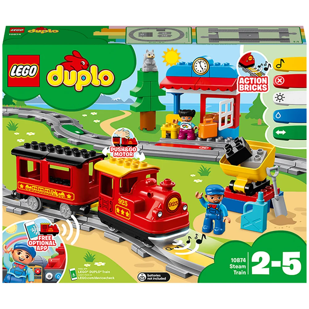 LEGO DUPLO My Town Steam Train Set with Action Bricks (10874) Image 1