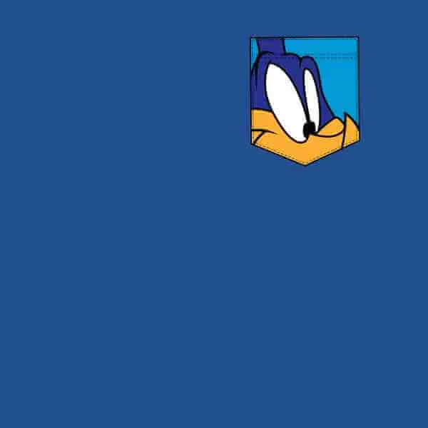 Looney Tunes Roadrunner Face Faux Pocket Men's T-Shirt - Royal Blue