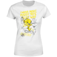 Looney Tunes Tweety Pie More Puddy Tats Women's T-Shirt - White - undefined undefined