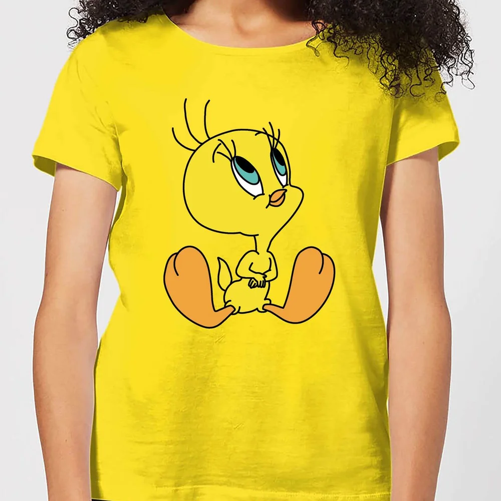 Looney Tunes Tweety Sitting Women's T-Shirt - Yellow - S Image 1