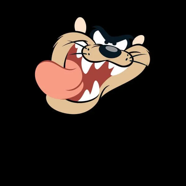 Looney Tunes Tasmanian Devil Face Women's T-Shirt - Black