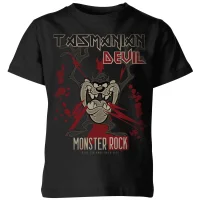 Looney Tunes Tasmanian Devil Monster Rock Kids' T-Shirt - Black - undefined undefined