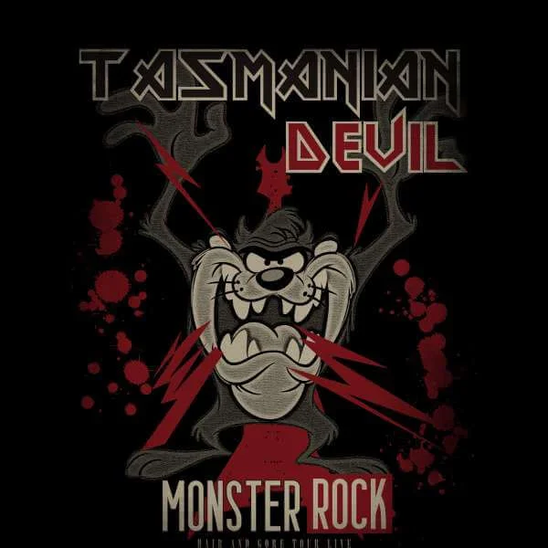 Looney Tunes Tasmanian Devil Monster Rock Sweatshirt - Black