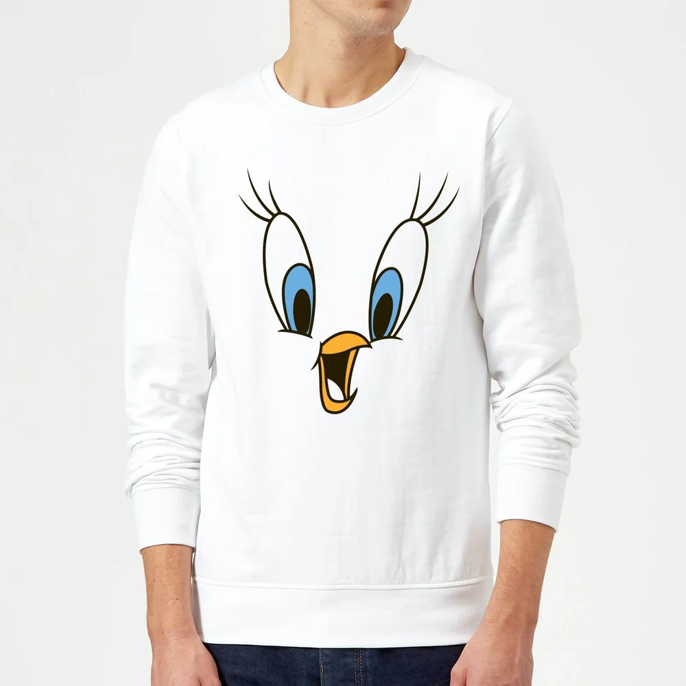 Looney Tunes Tweety Face Sweatshirt - White - S Image 1