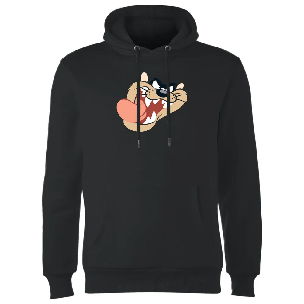 Looney Tunes Tasmanian Devil Face Hoodie - Black - S Image 1