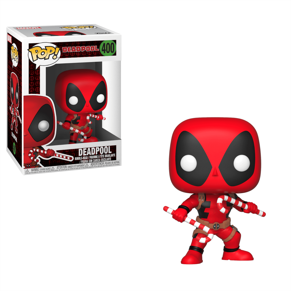 Marvel Holiday - Deadpool with Candy Canes Pop! Vinyl Figure Image 1