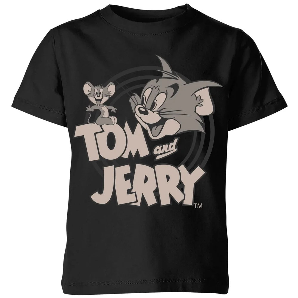 Tom & Jerry Circle Kids' T-Shirt - Black - 3-4 Years Image 1