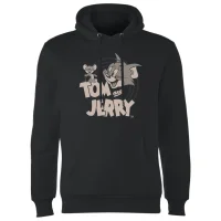 Tom & Jerry Circle Hoodie - Black - undefined undefined
