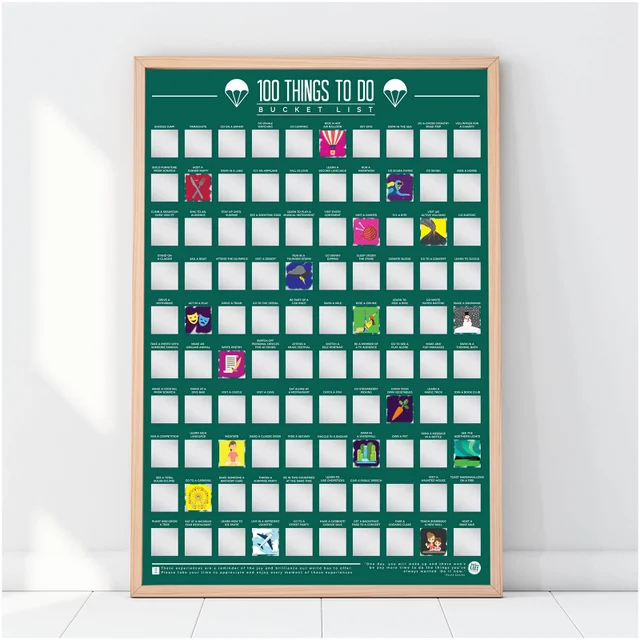 100 Things To Do Bucket List Poster