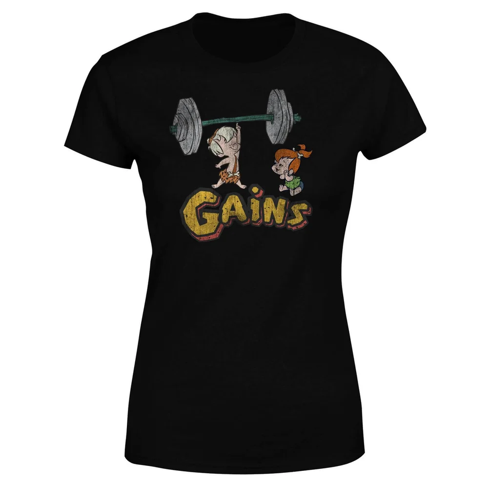 The Flintstones Distressed Bam Bam Gains Women's T-Shirt - Black - S Image 1