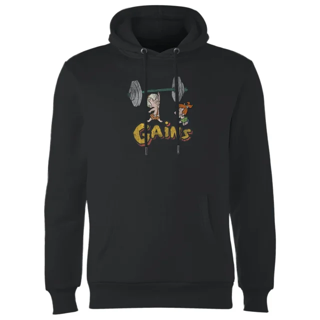 The Flintstones Distressed Bam Bam Gains Hoodie - Black