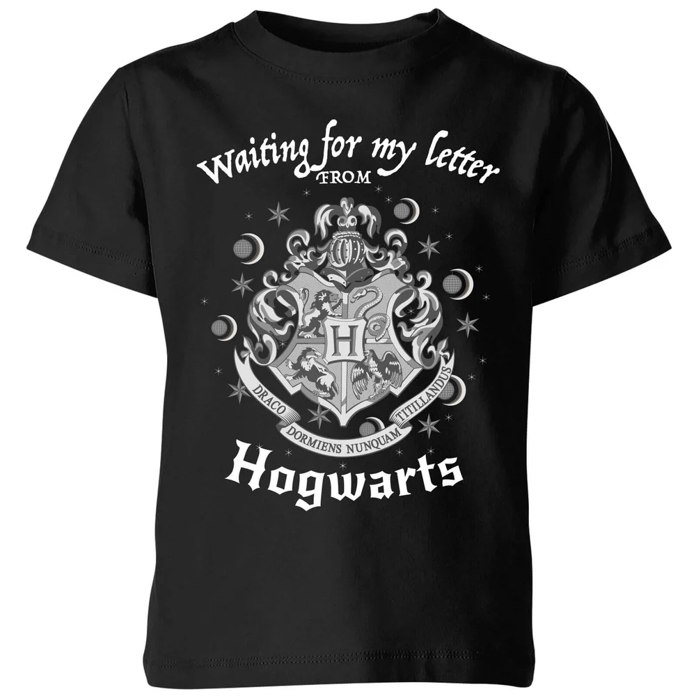 Harry Potter Waiting For My Letter From Hogwarts Kids' T-Shirt - Black - 3-4 Years Image 1