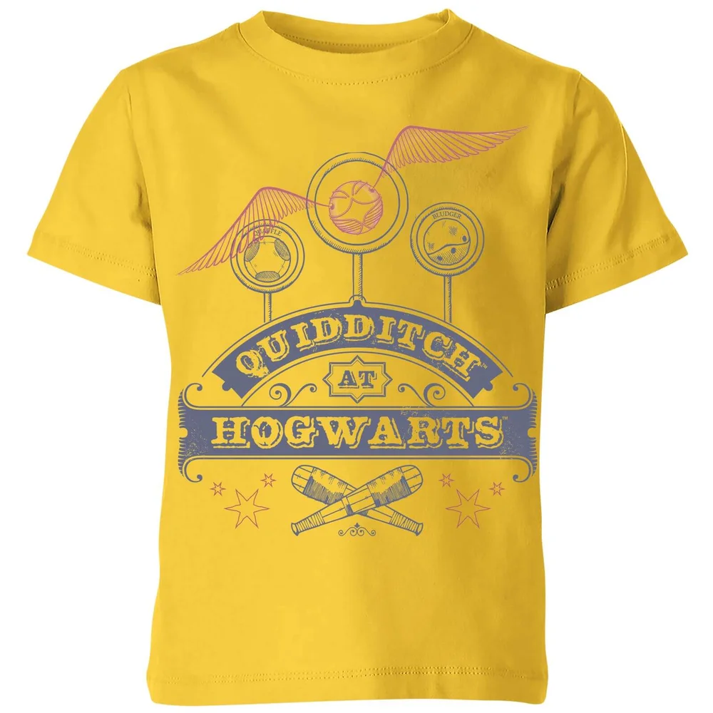 Harry Potter Quidditch At Hogwarts Kids' T-Shirt - Yellow - 9-10 Years Image 1