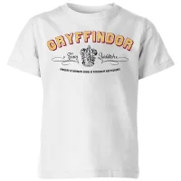 Harry Potter Gryffindor Team Quidditch Kids' T-Shirt - White - undefined undefined