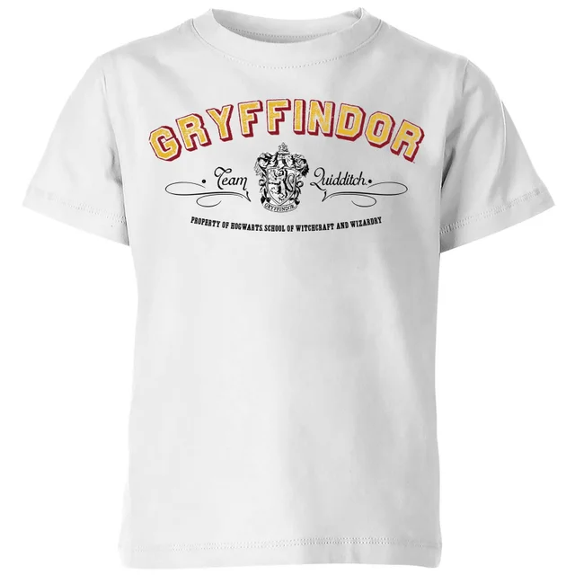 Harry Potter Gryffindor Team Quidditch Kids' T-Shirt - White