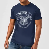 Harry Potter Hogwarts Crest Men's T-Shirt - Navy - undefined undefined