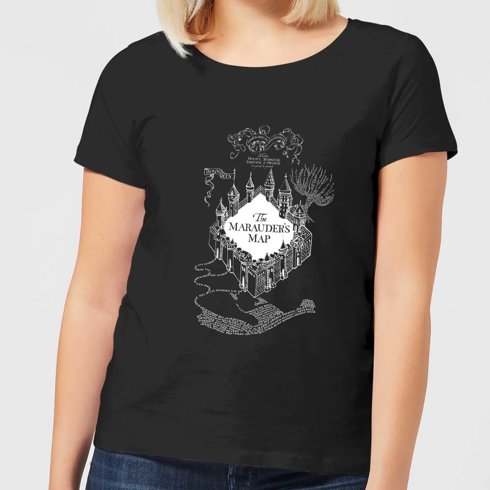 Harry Potter The Marauder's Map Women's T-Shirt - Black - S Image 1