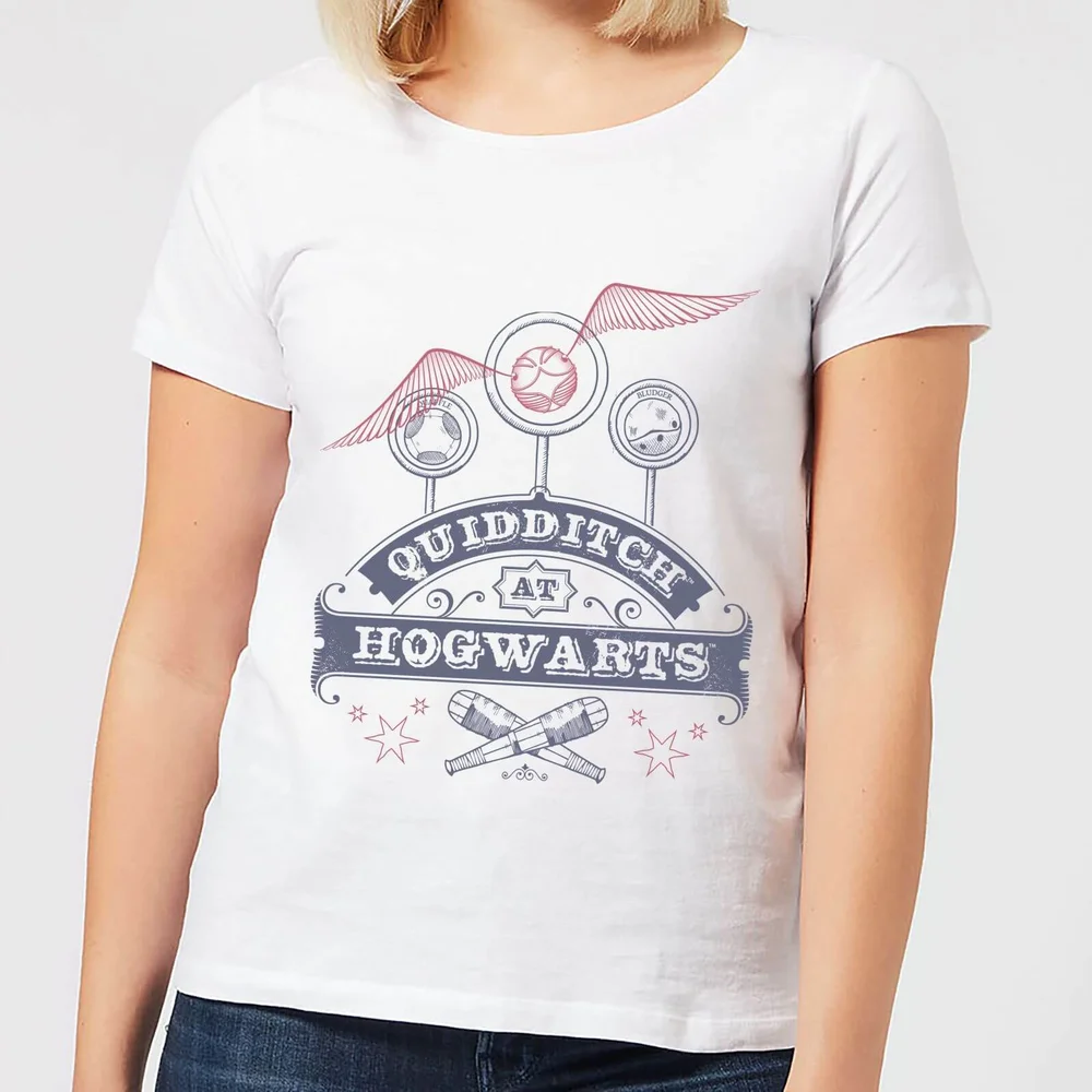 Harry Potter Quidditch At Hogwarts Women's T-Shirt - White - S Image 1