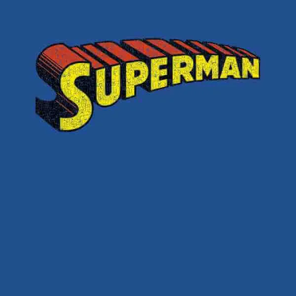 DC Superman Telescopic Crackle Logo Men's T-Shirt - Royal Blue