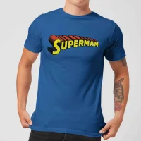 DC Superman Telescopic Crackle Logo Men's T-Shirt - Royal Blue - undefined undefined