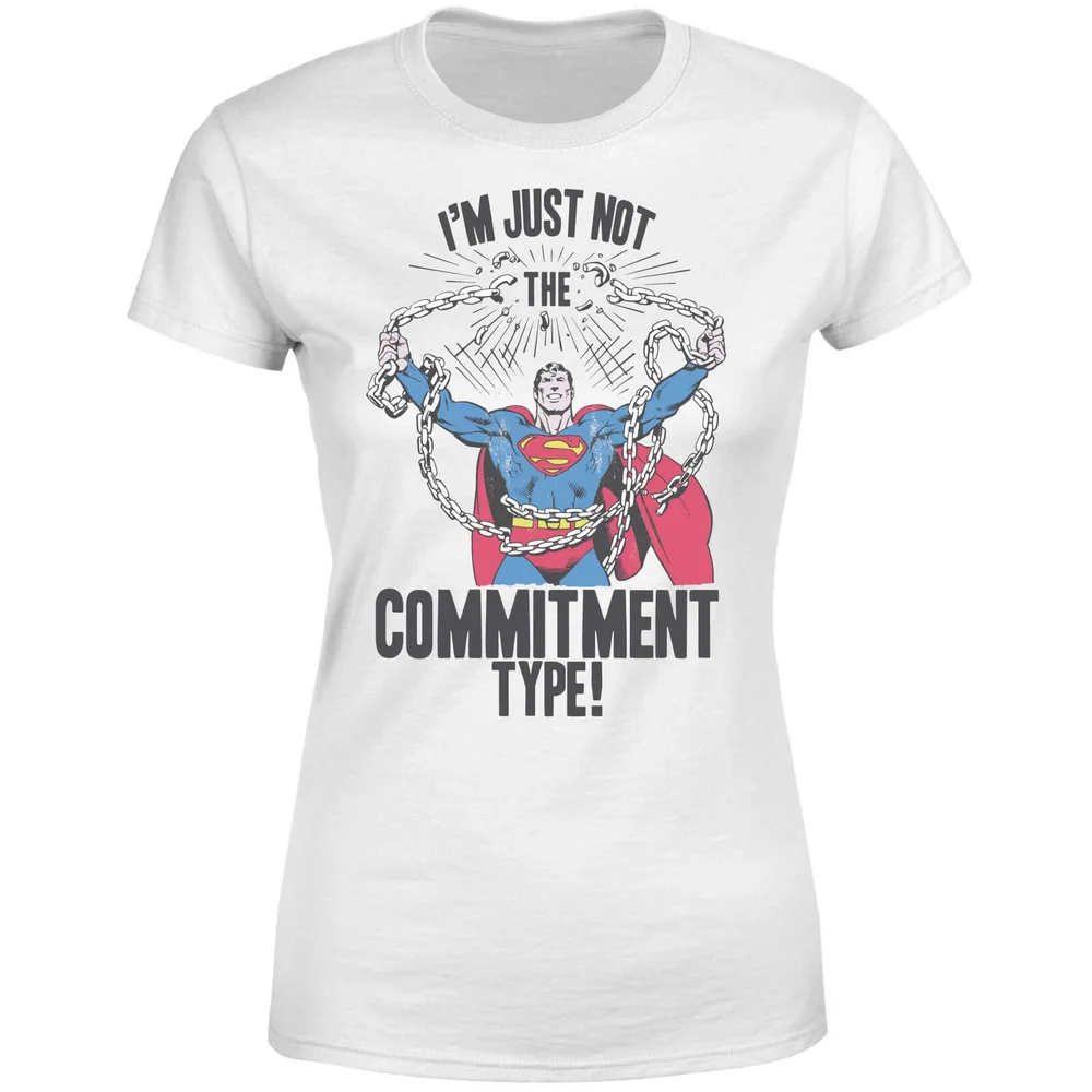 DC Originals Superman Commitment Type Women's T-Shirt - White - S Image 1
