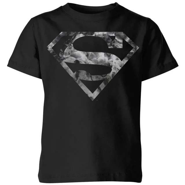 DC Originals Marble Superman Logo Kids' T-Shirt - Black