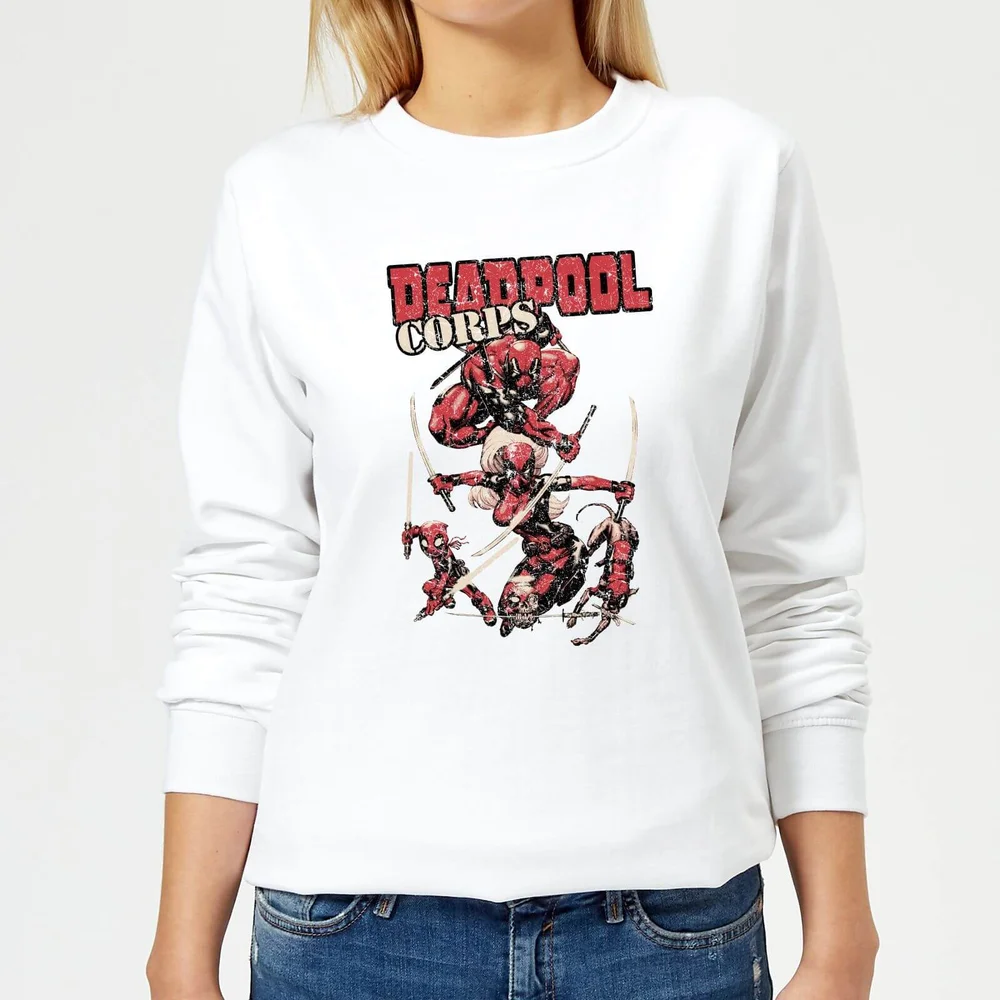 Marvel Deadpool Family Corps Women's Sweatshirt - White - S Image 1