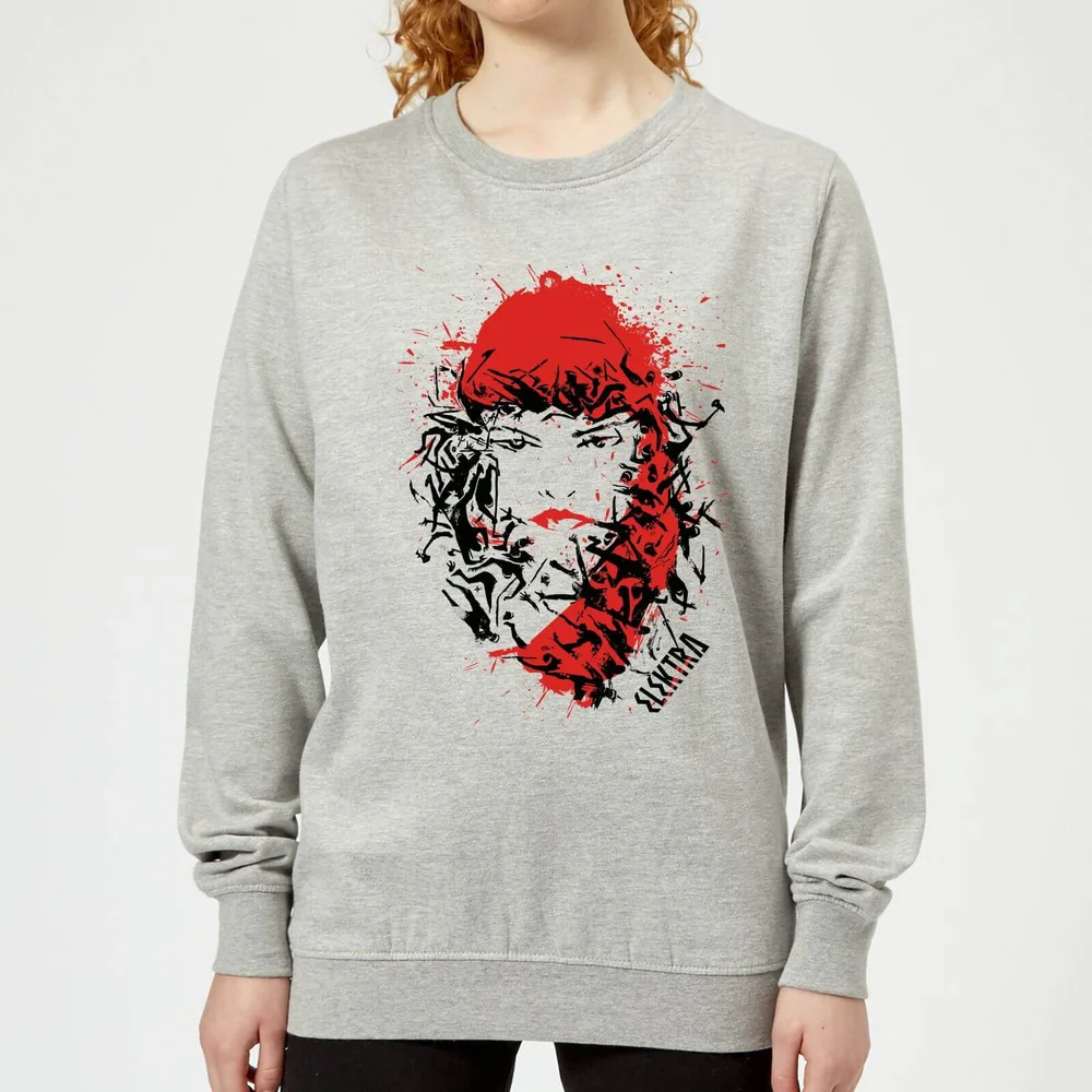Marvel Knights Elektra Face Of Death Women's Sweatshirt - Grey - 3XL Image 1