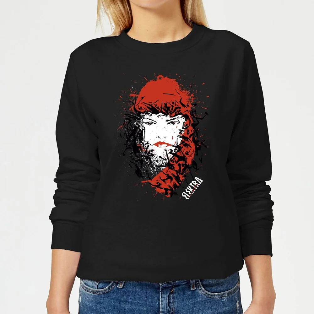 Marvel Knights Elektra Face Of Death Women's Sweatshirt - Black - S Image 1