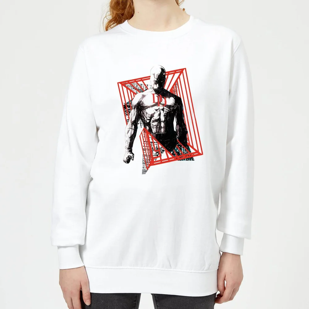 Marvel Knights Daredevil Cage Women's Sweatshirt - White - S - White Image 1