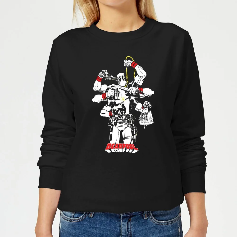 Marvel Deadpool Multitasking Women's Sweatshirt - Black - S Image 1