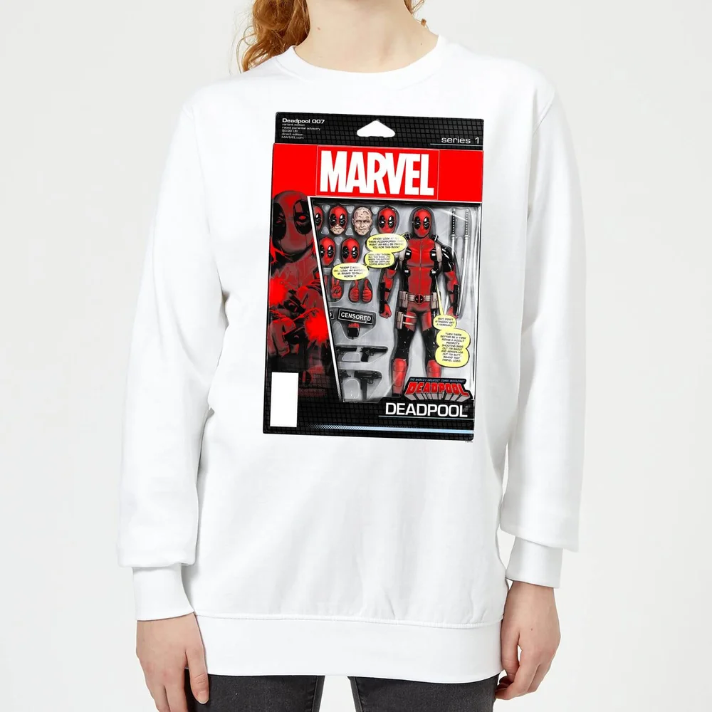 Marvel Deadpool Action Figure Women's Sweatshirt - White - S - White Image 1