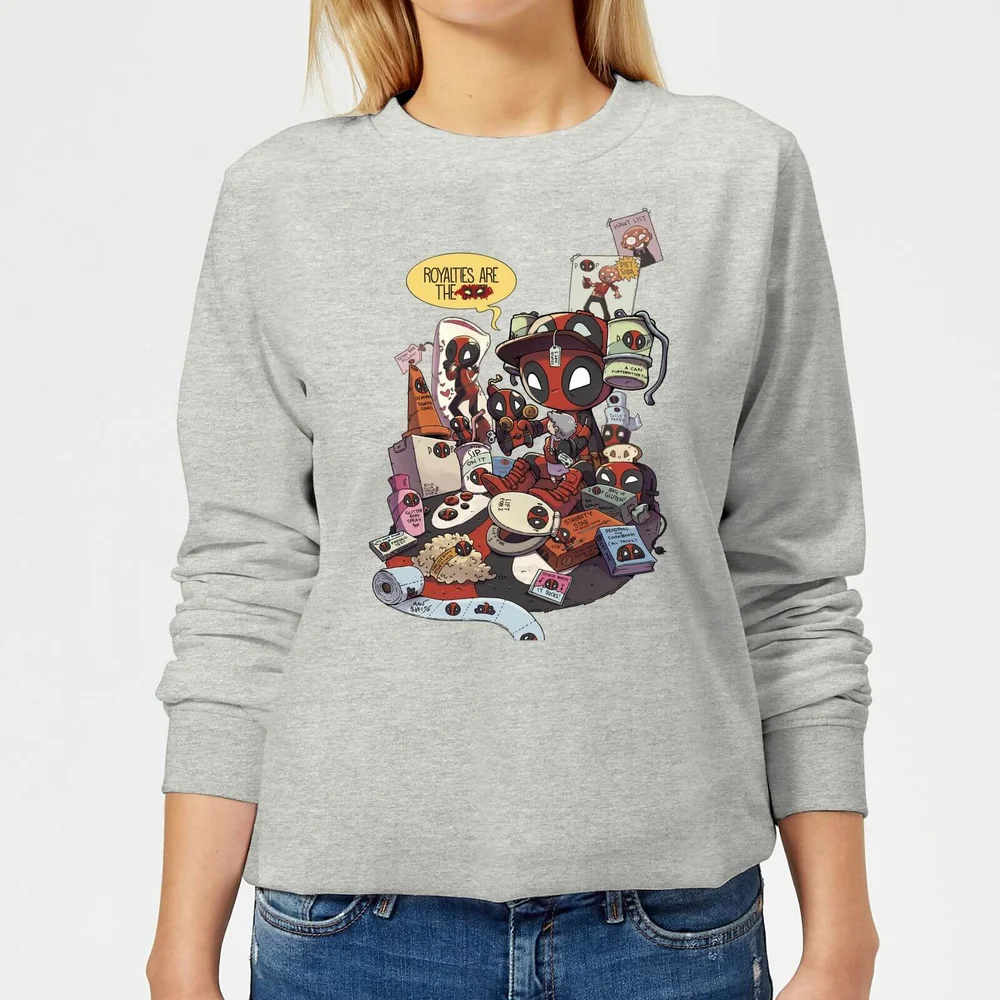 Marvel Deadpool Merchandise Royalties Women's Sweatshirt - Grey - 3XL - Grey Image 1