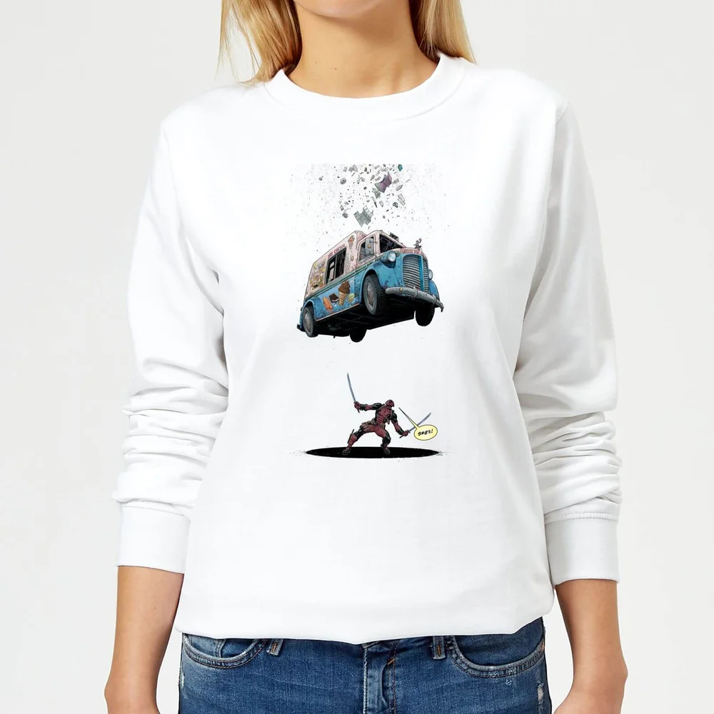Marvel Deadpool Ice Cream Women's Sweatshirt - White - S - White Image 1